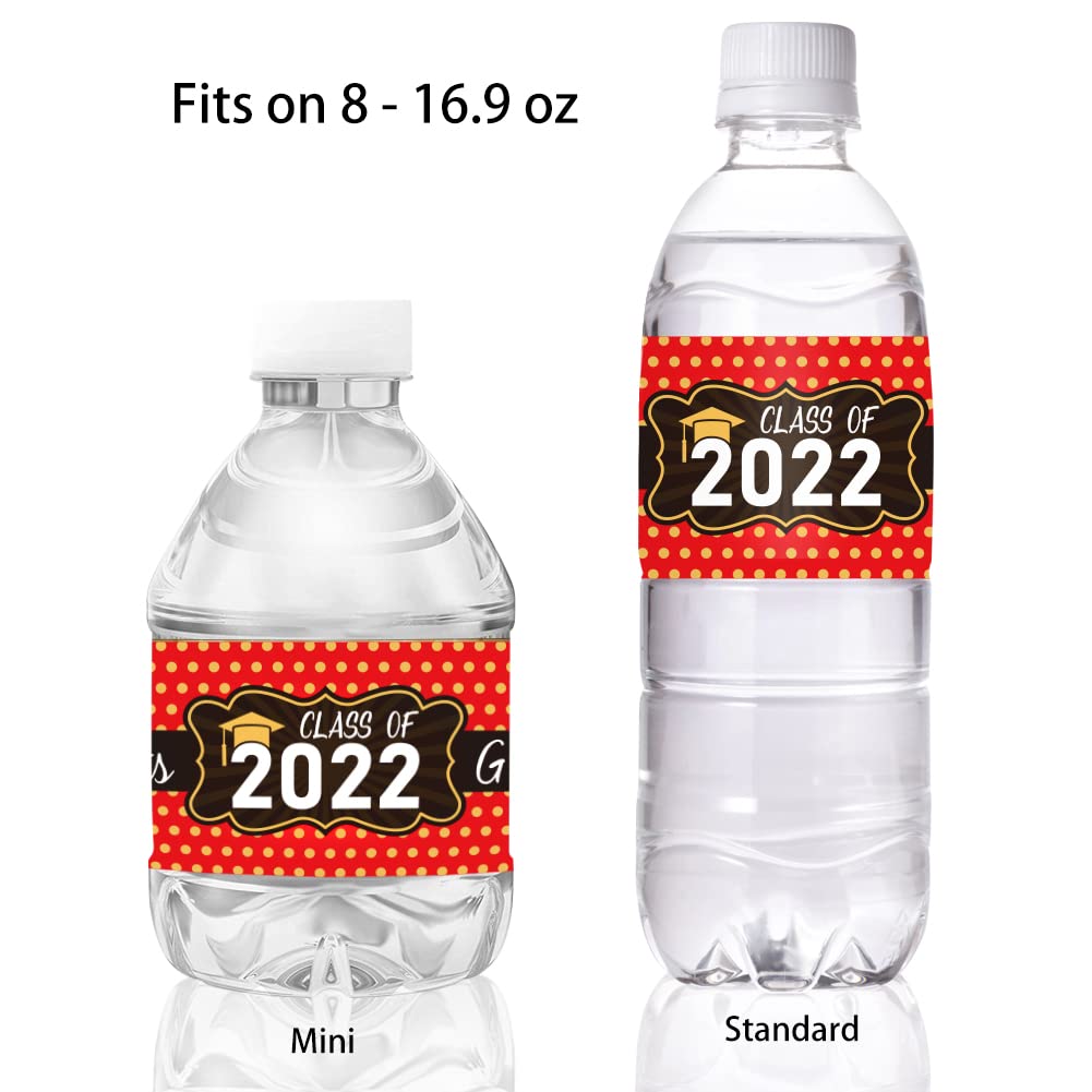SICOHOME Graduation Water Bottle Labels - High School & College Party Favors for Celebrations