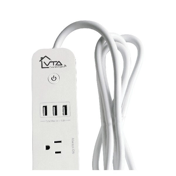 Smart Power Strip with 4 Outlets & 1.5M Cord - Perfect for Home Office, Gaming Setup & Entertainment Center