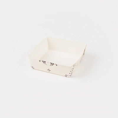 Bake Tek 8 oz Beige Vintage Floral Greaseproof Baking Cups - 4.25