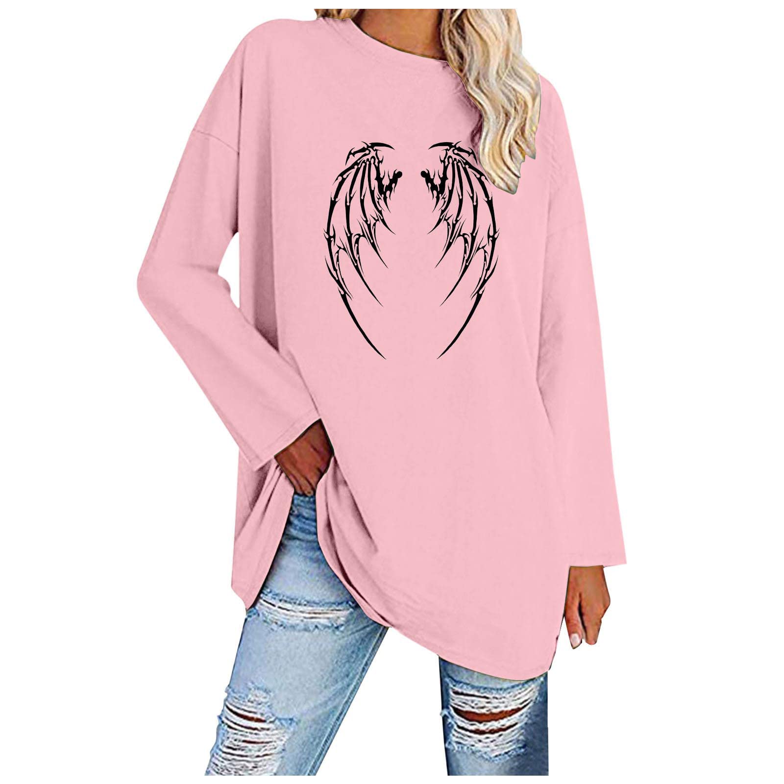 Women's Long Sleeve Tunic Tops - Trendy Loose Fit Pullover Shirts for Women | Casual Basic T-Shirt for Everyday Wear, Office & Outings