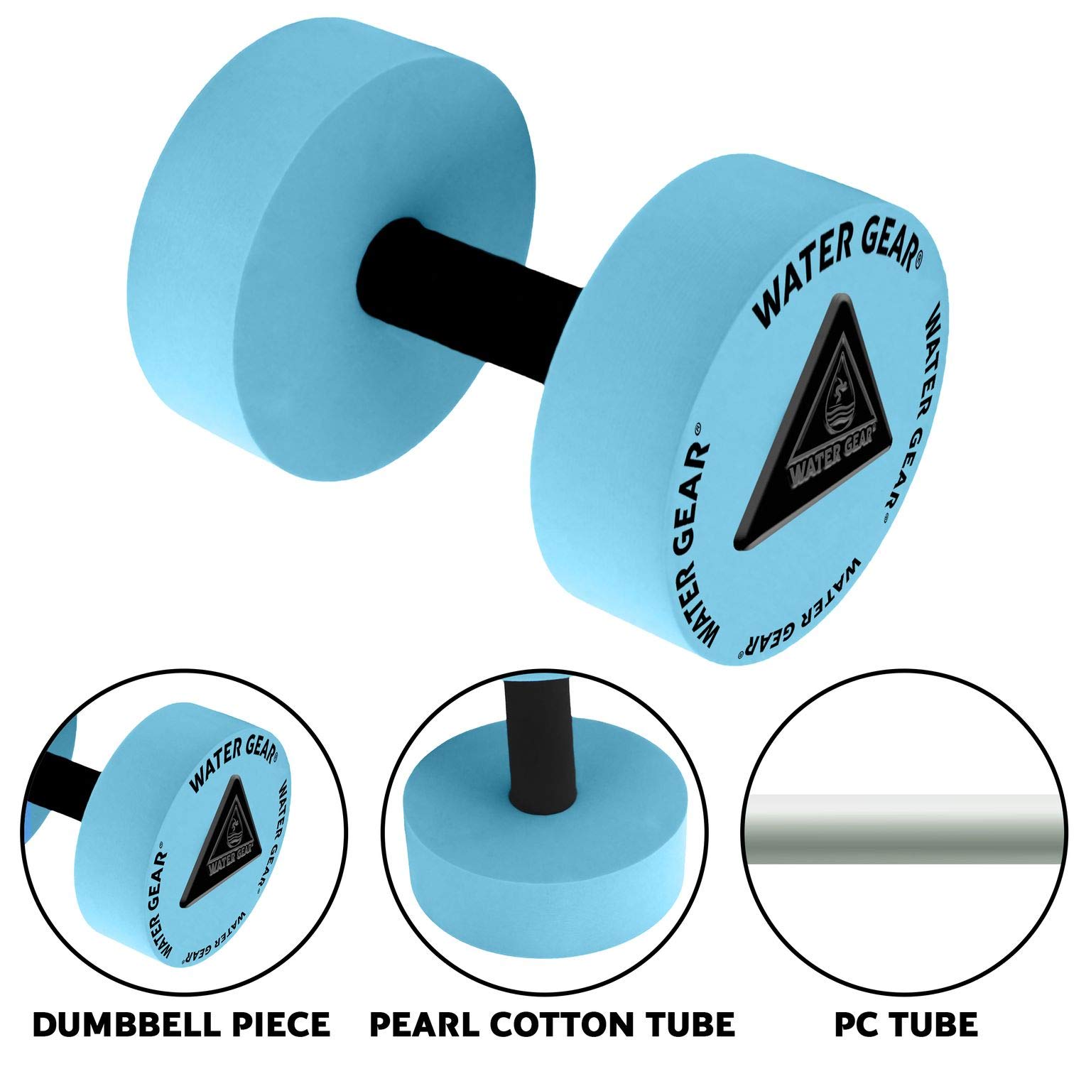 Water Resistance Bells for Pool Workouts - Lightweight Aquatic Dumbbells for Low-Impact Exercise - Joint-Friendly Water Fitness Equipment - Perfect for Swimming, Aqua Aerobics & Hydrotherapy