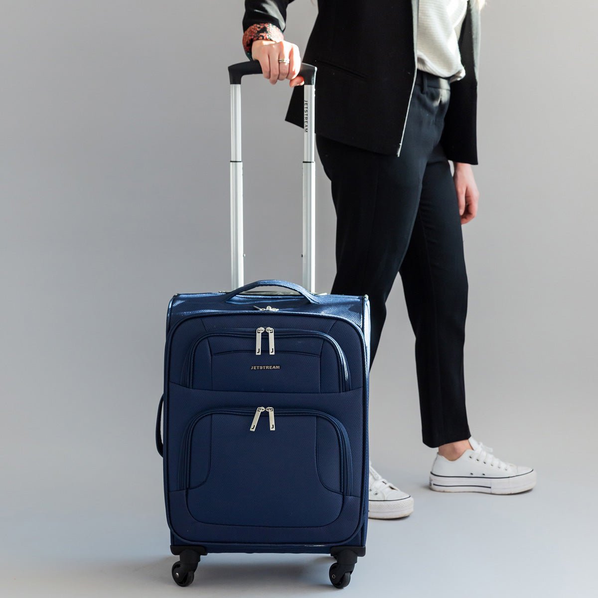Jetstream 20 Inch Lightweight Spinner Luggage - TSA Approved Carry On Suitcase with 360° Wheels for Business Travel & Weekend Getaways