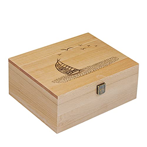 Personalized Wooden Keepsake Box - 5th Anniversary Gift for Couples | Travel & Home Decor
