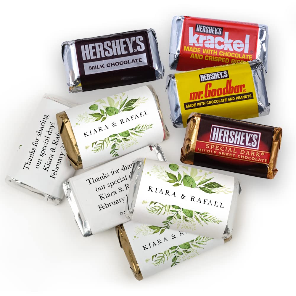 75 Pack Personalized Miniature Wedding Favors - Floral Candy Gifts for Bridal Shower & Wedding Guests | Perfect for Table Decorations, Party Favors & Thank You Gifts