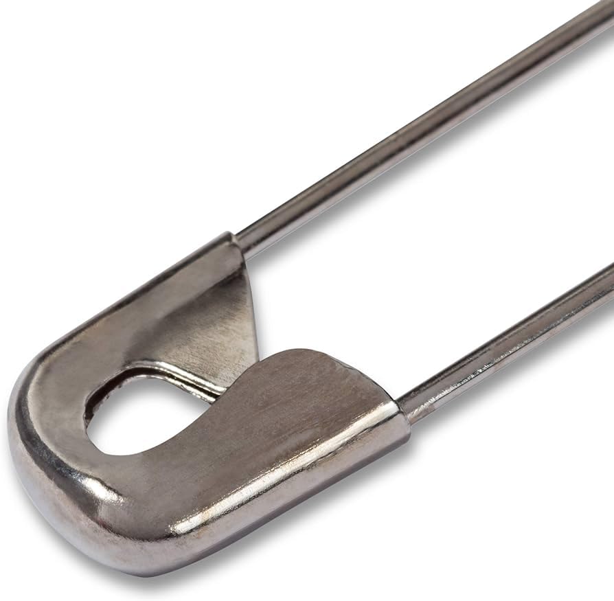 Prym 57mm Steel Silver Safety Pins - Pack of 1000 | Heavy Duty Fasteners for Sewing, Crafts & DIY Projects | Secure Fabrics, Quilts & Garments
