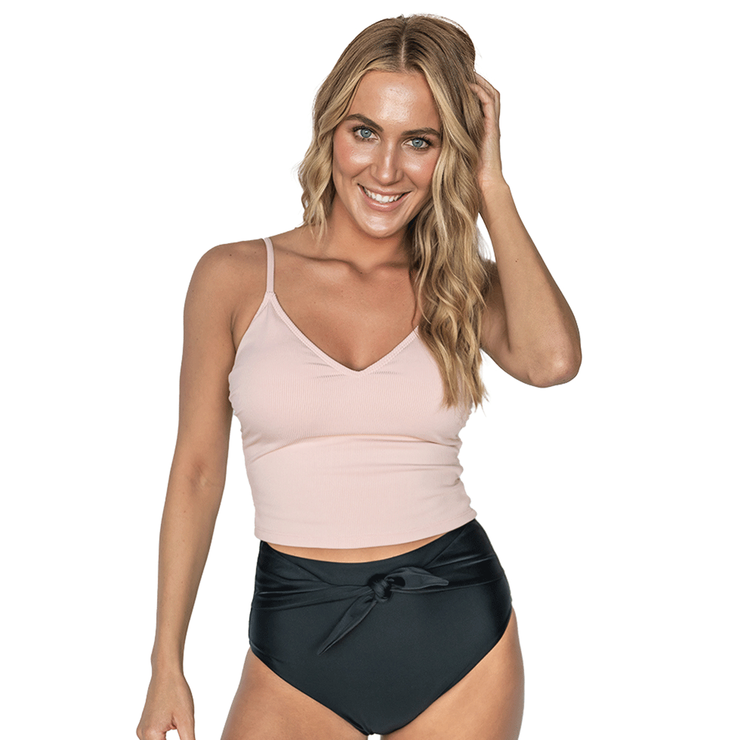 Women's Sexy V-Neck Spaghetti Strap Tankini Top - Flattering Swimwear for Beach, Pool & Summer Vacations