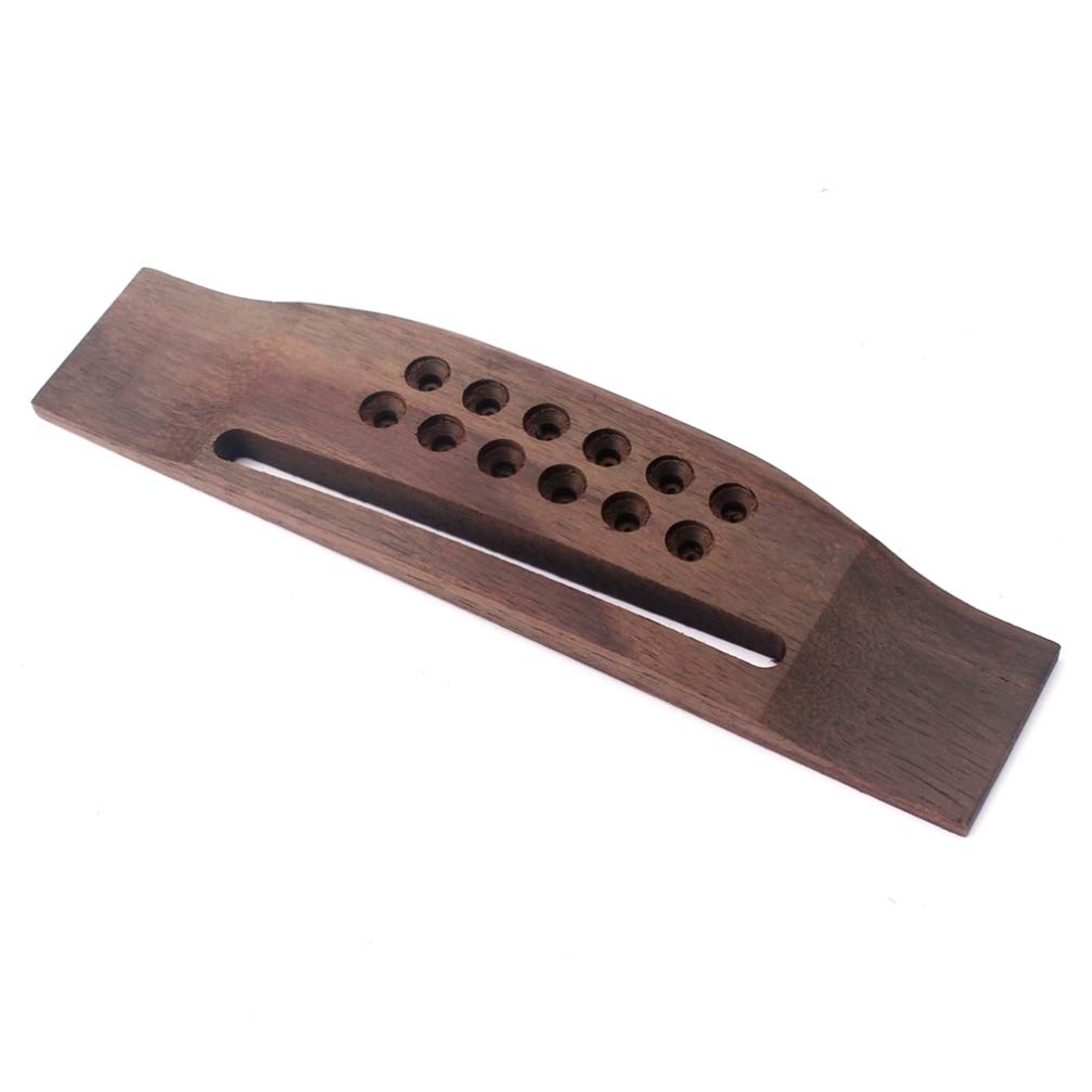 Exceart Premium Guitar Bridge & Bass Saddle Accessories - Wooden V Guitar Parts Set with Earth Tones | Replacement Parts for Guitar & Bass Bridges | Perfect for Guitar Maintenance, Repair & Sound Enhancement