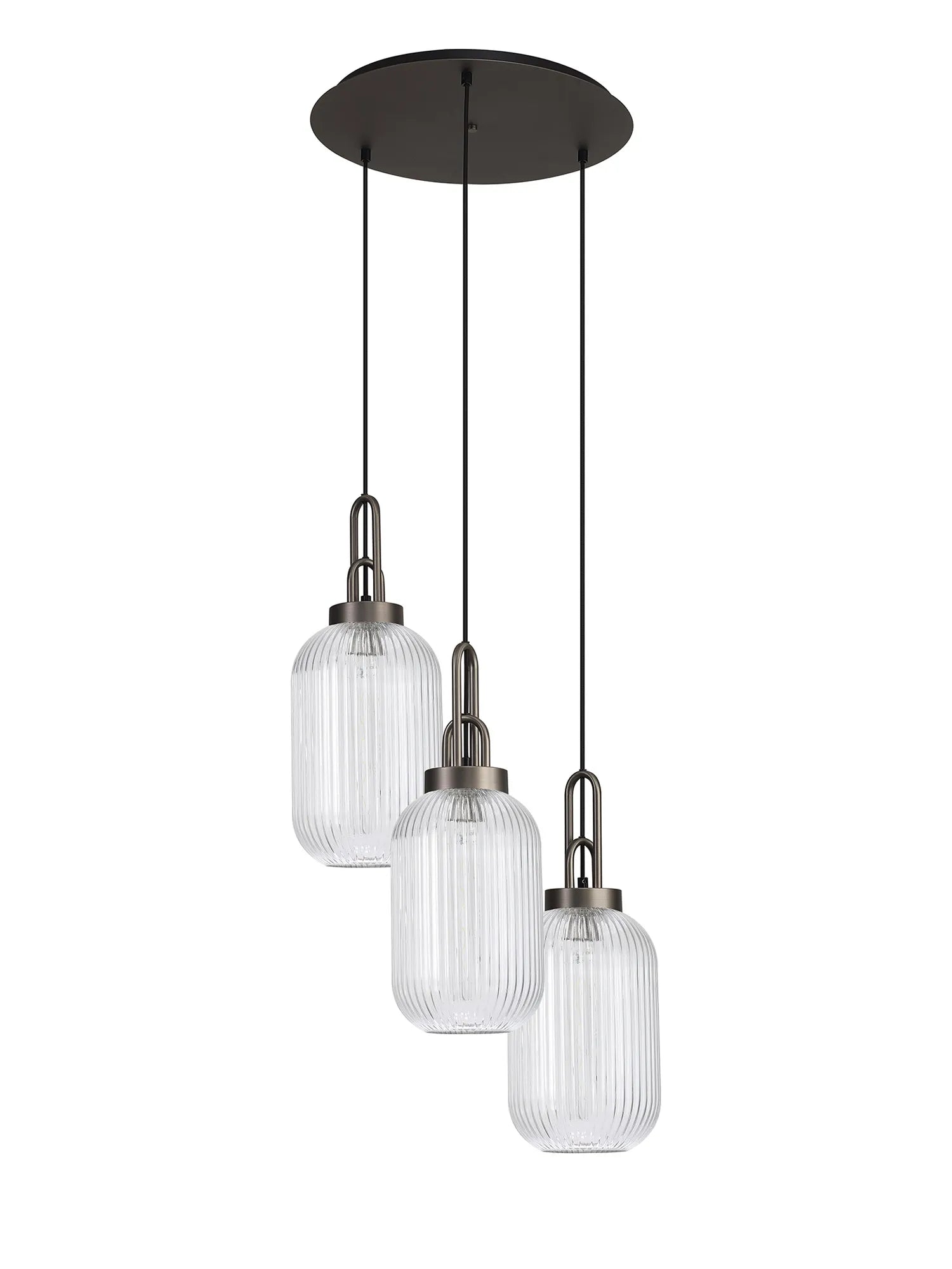 Stylish Cadiz 3-Light Cluster Pendant - Modern Ceiling Lighting Fixture for Dining Room, Kitchen Island & Living Room Decor