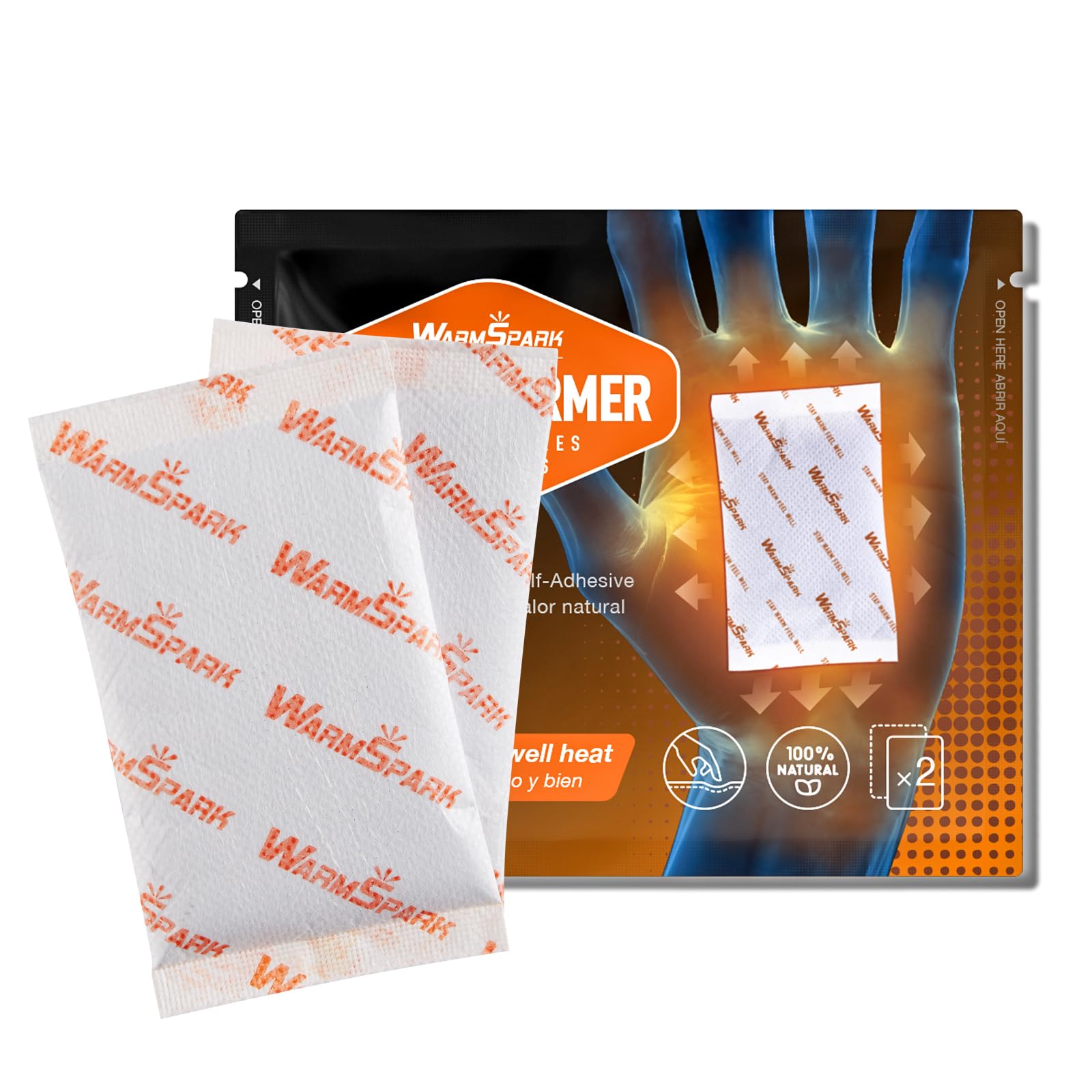 Disposable Hand Warmers - Air Activated Heat Packs for Hands, Toes & Body (12 Hours Long Lasting Warmth) - Perfect for Winter Sports, Hunting & Outdoor Activities - WarmSpark