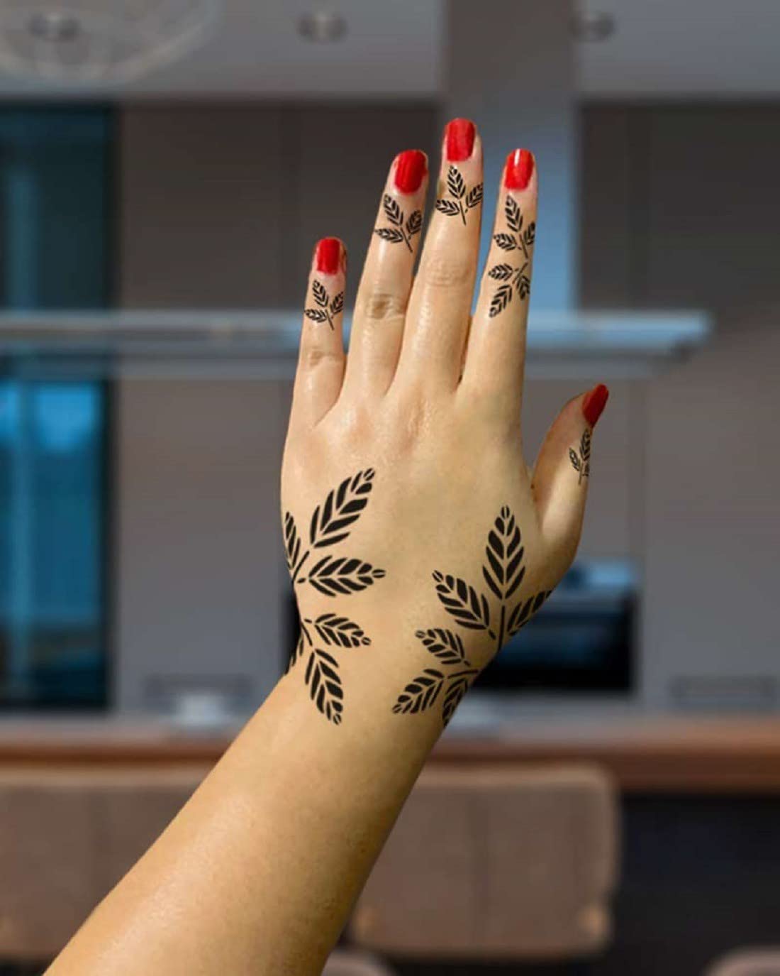 Premium DIY Henna Tattoo Stencil Kit for Women & Girls - 2 Piece Set | Perfect for Festivals, Weddings & Body Art Parties