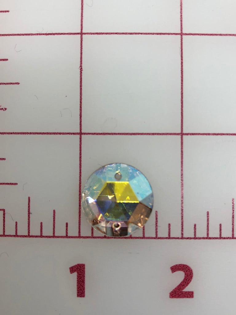 18mm Czech AB Crystal Round Rhinestones - 3 Pack for Sewing on Costumes, Dresses & DIY Crafts | Premium Sparkling Stones for Fashion Design & Embellishment
