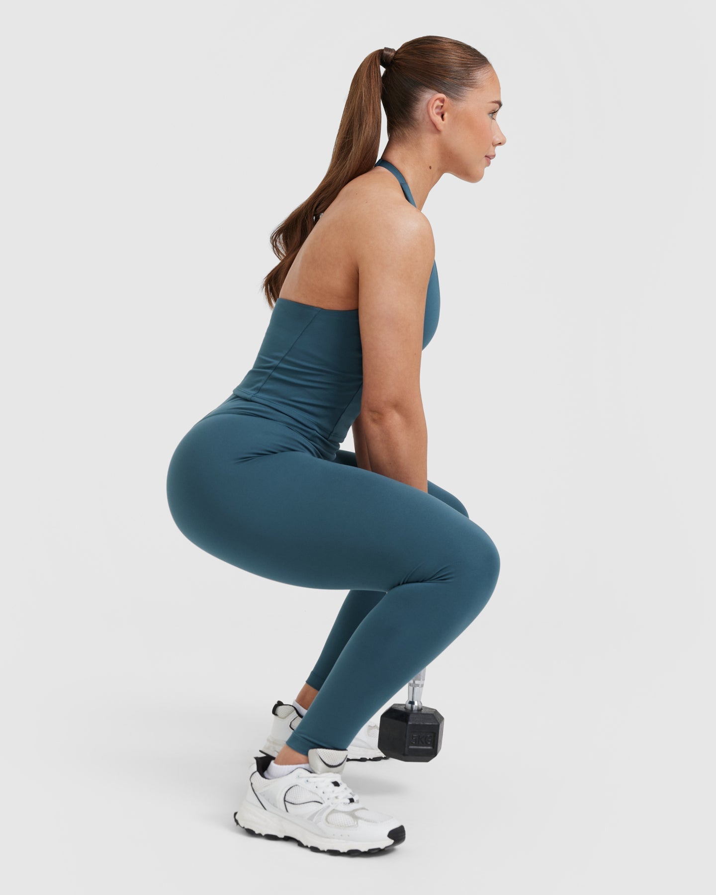 Timeless High Waisted Leggings for Women - Comfortable Yoga Pants with Tummy Control | Lake Blue | Perfect for Yoga, Gym & Everyday Wear