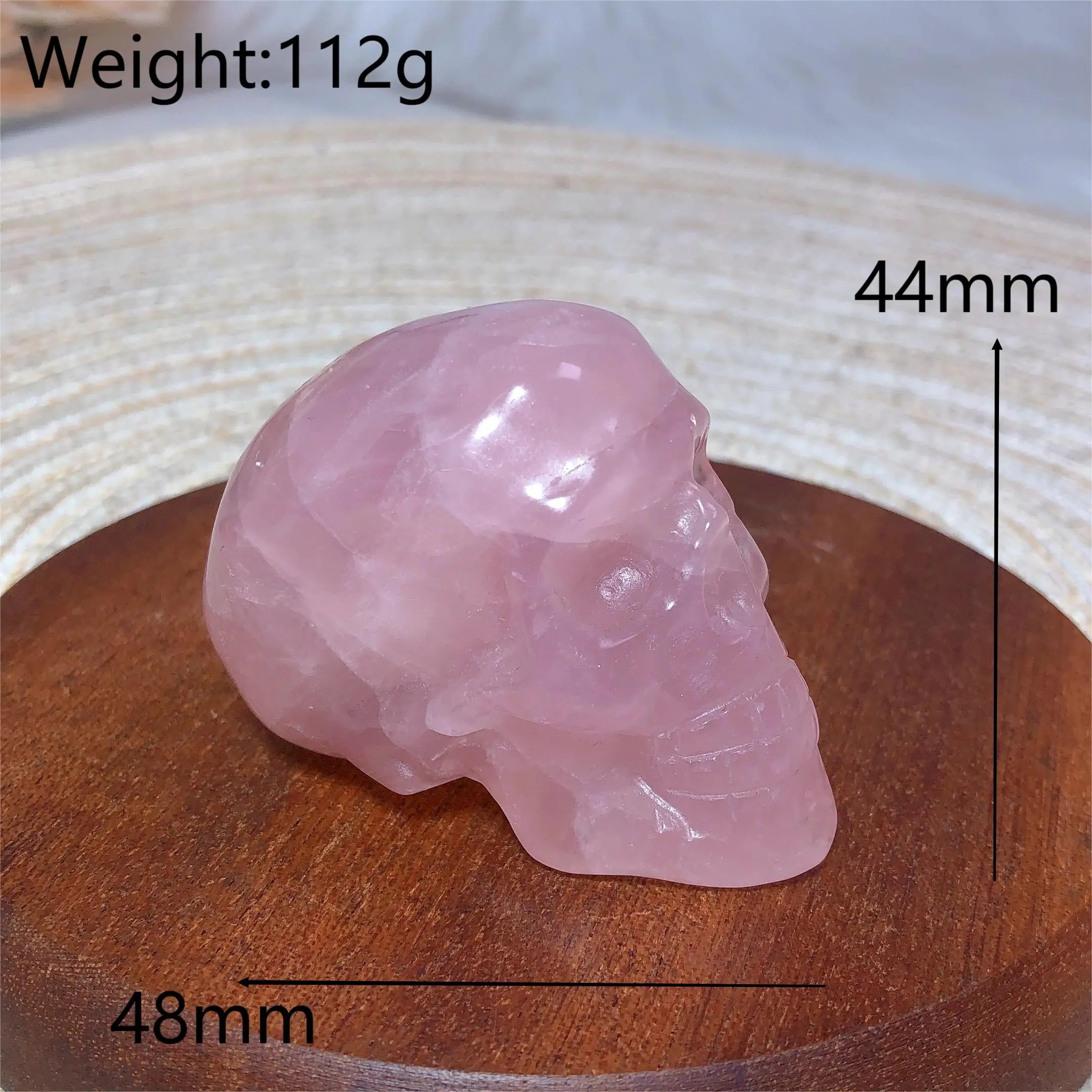 Natural Rose Quartz Crystal Skull Carving - Reiki Healing Stone, Positive Energy Decor, High Quality Mineral Specimen for Home & Office Decoration | Meditation, Feng Shui, Spiritual Gifts