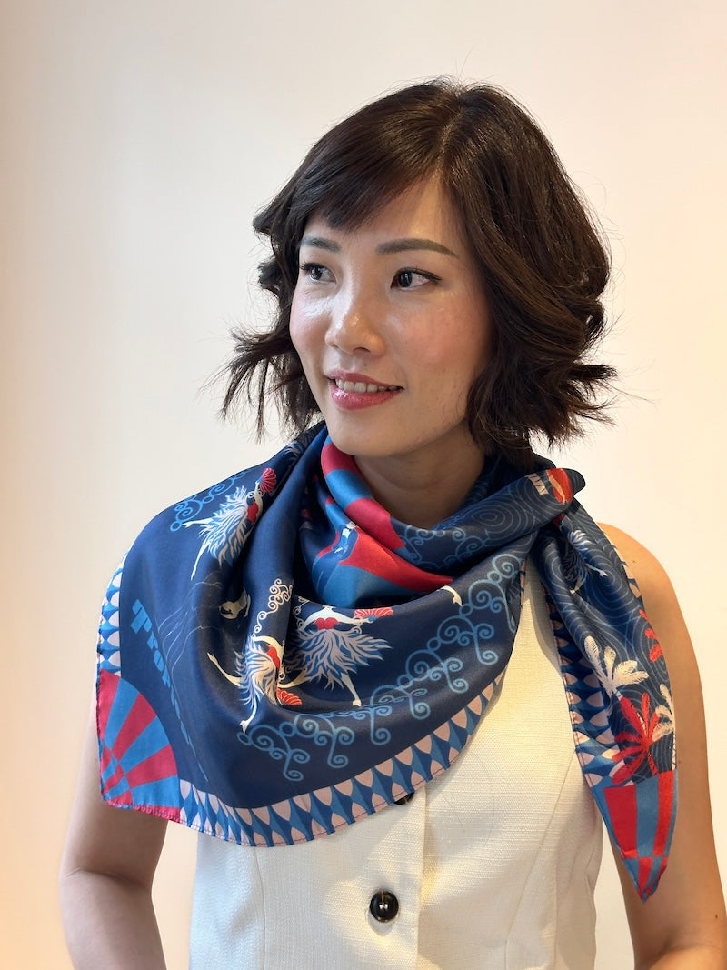 Tropicana Dream Silk Scarf - Premium 100% Mulberry Silk Fashion Accessory for Women - Perfect for Travel, Weddings & Special Occasions