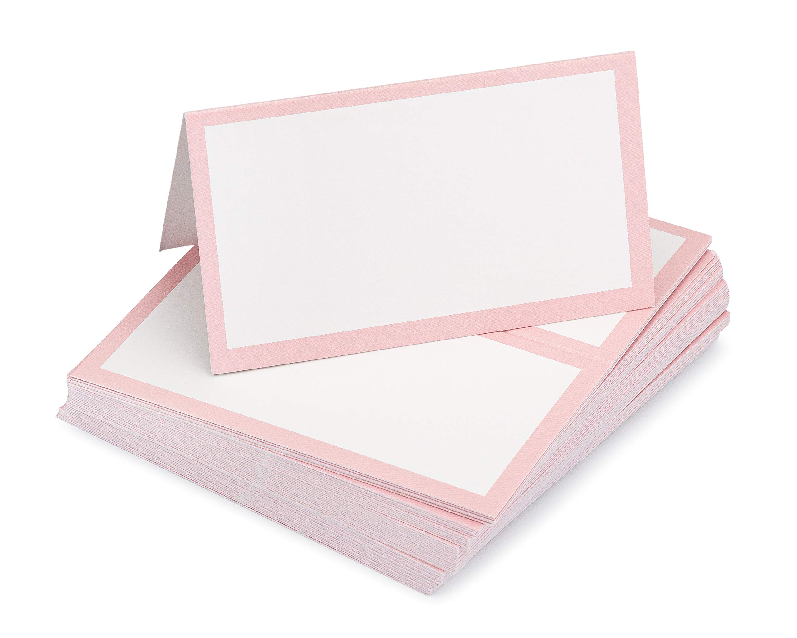 50-Pack Tented Place Cards for Weddings, Buffets, Banquets & Cocktail Parties | 14pt Matte Cardstock Name Cards | Perfect for Seating Assignments, Food Labels & Event Decor