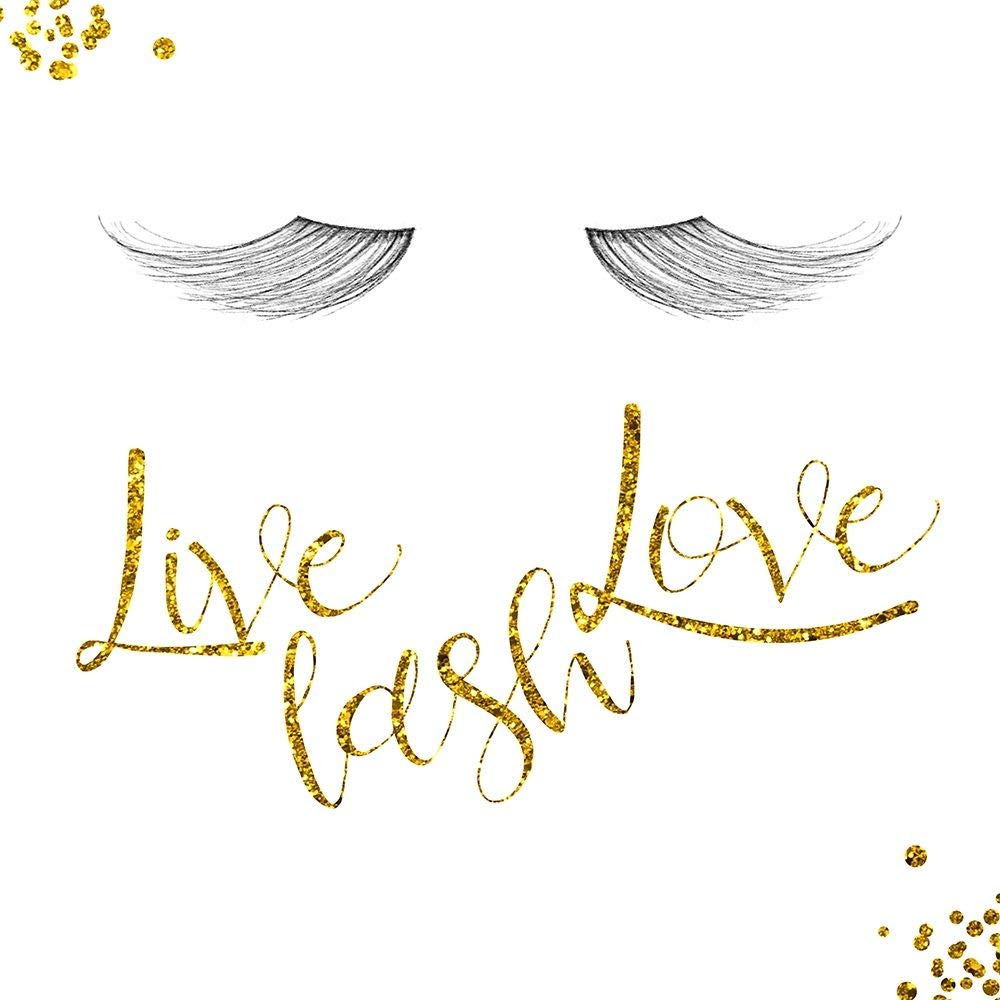 Live Lash Love by Milli Villa - 16x16 Inch Art Print Poster - Perfect for Home Decor, Office Wall Art & Gift Giving
