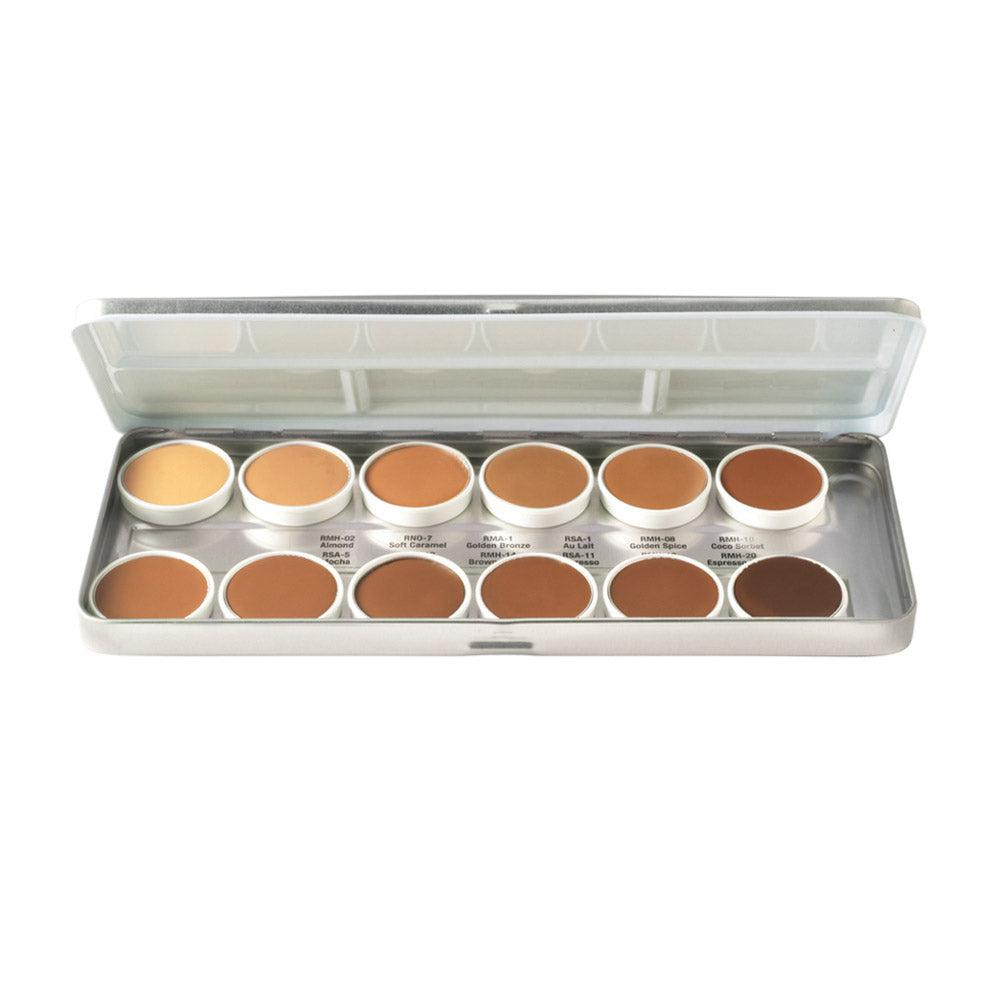 Ben Nye Olive Brown Matte HD Foundation Palette (BFP12) - Professional Makeup Kit for Flawless Coverage - Perfect for Film, Theater & Special Effects Makeup Artists