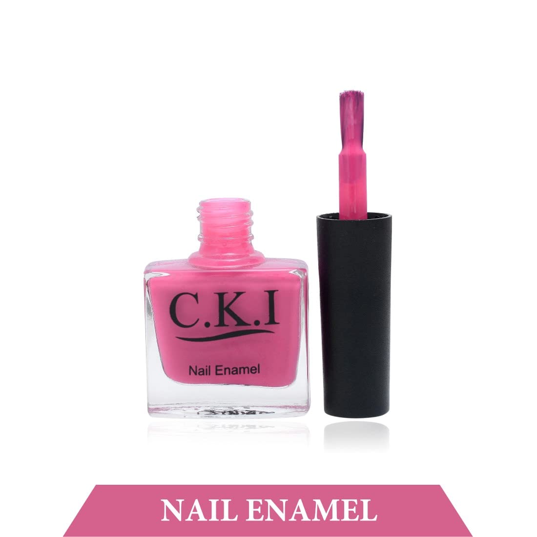 C.K.I Non-Toxic Nail Polish - Quick Dry, Long Lasting, Chip Resistant Nail Enamel - Smudge Free, Waterproof, Lightweight & Smooth Glossy Finish in Fuchsia Pink - Perfect for Manicures, Pedicures & Special Occasions