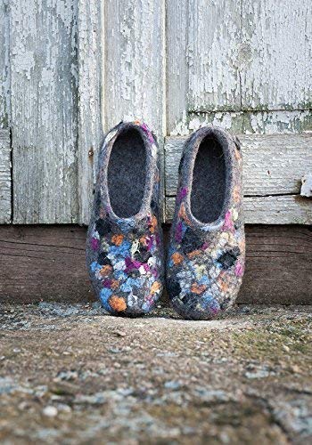 Cozy Women's Felted Wool & Linen Slippers - Handmade Rustic House Shoes - Perfect Mother's Day Gift for Her - Ideal for Indoor Comfort & Relaxation at Home