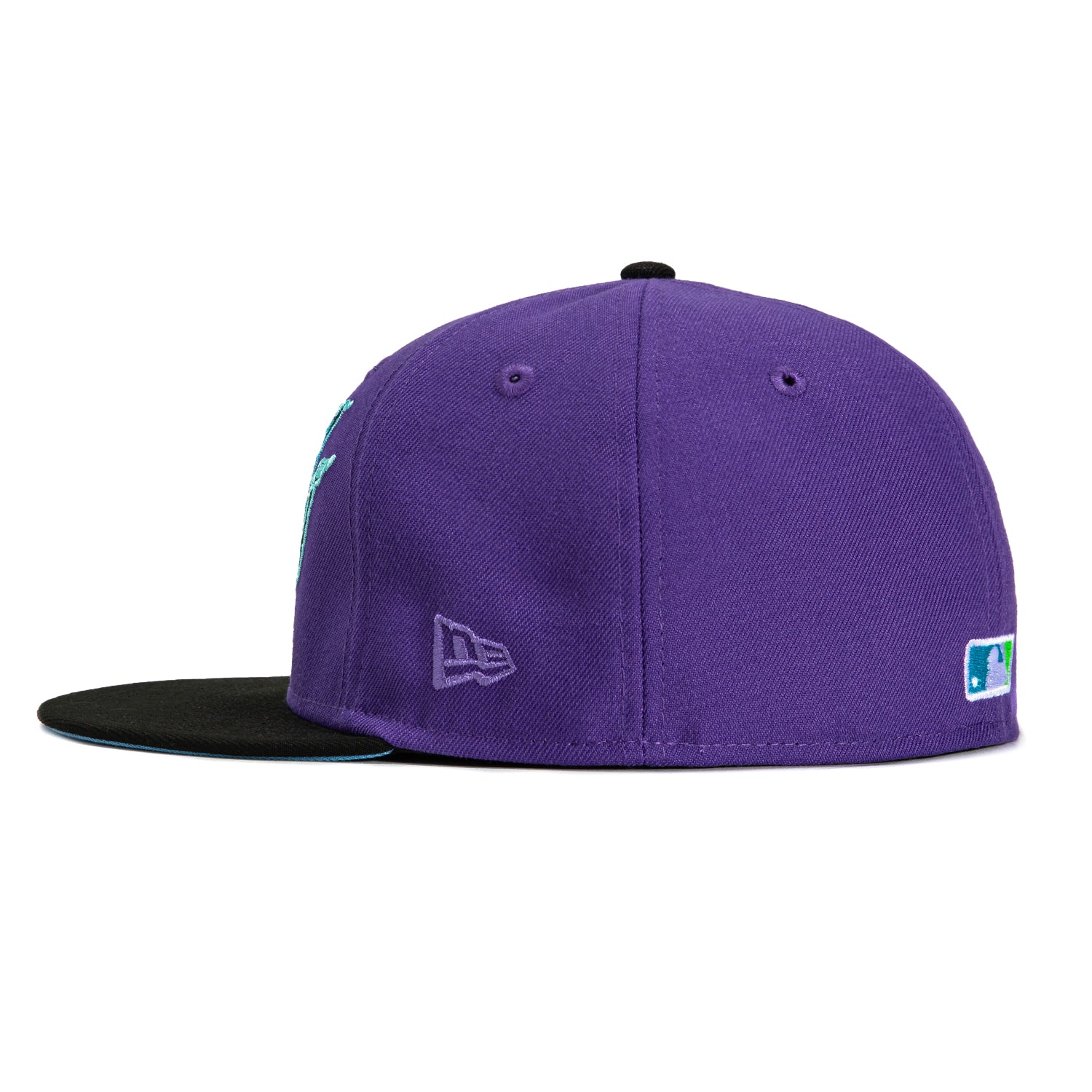 New Era 59Fifty Tampa Bay Rays Logo Patch City Connect Word Hat - Purple & Black Baseball Cap for Men & Women - Perfect for MLB Games, Sports Events & Streetwear Fashion