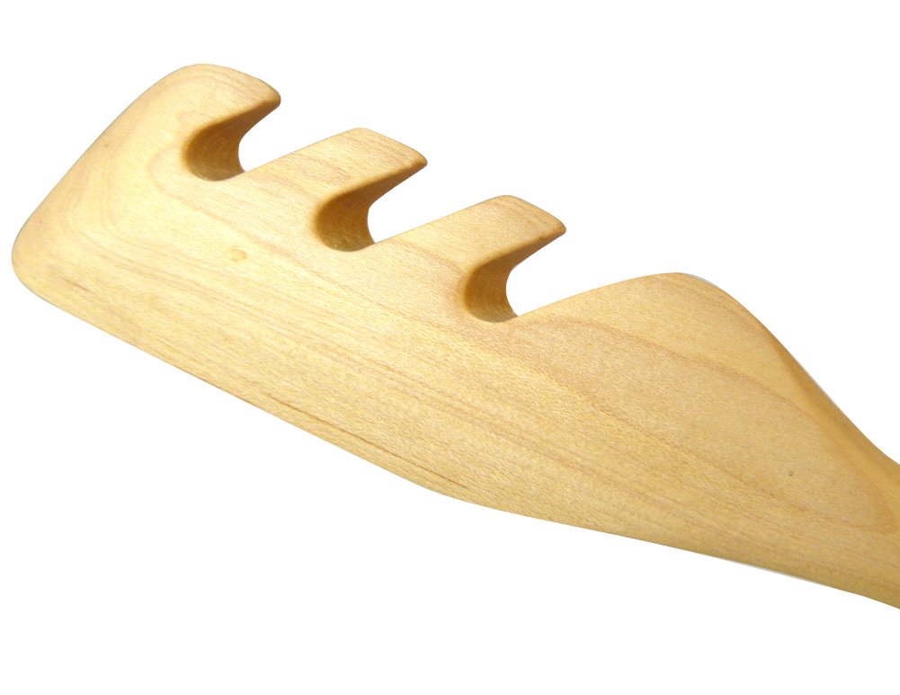 American Made 12-inch Natural Hard Maple Wood Pasta Spatula for Cooking, Serving, and Perfectly Lifting Pasta