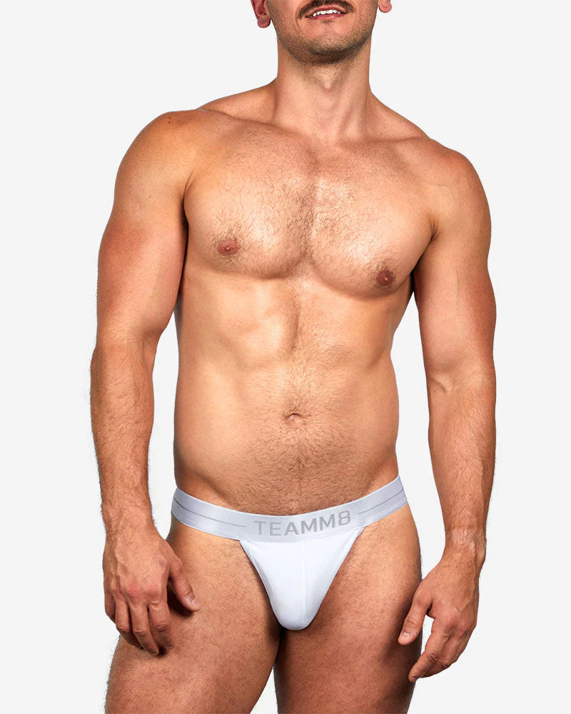 Teamm8 Icon Thong Modal White - Comfortable Underwear for Women, Seamless & Breathable for Daily Wear, Workout & Yoga