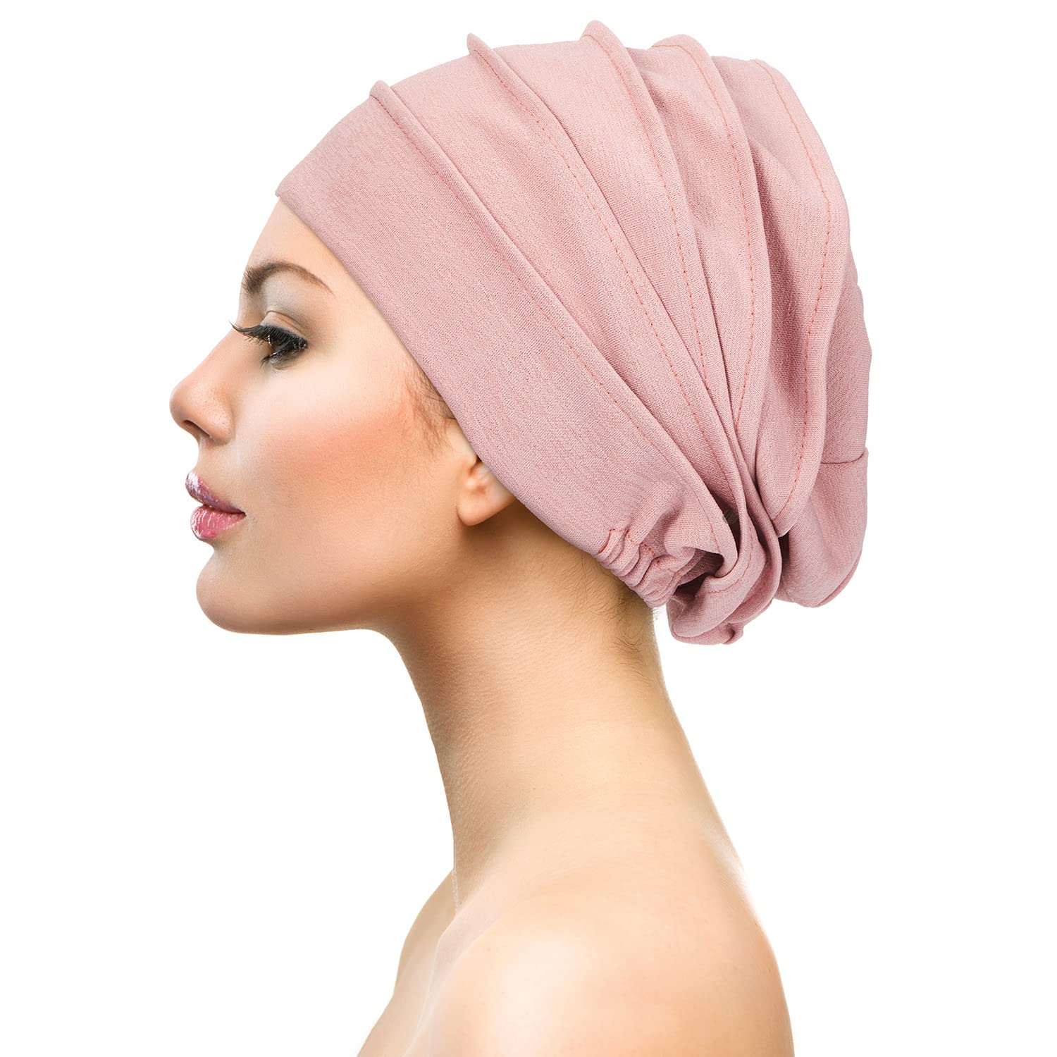 Geyoga 6 Pack Women's Slouchy Beanie Hats - Soft Stretchy Polyester Chemo Caps for Hair Loss, Cancer Patients & Sleeping - Comfortable Headwear for Winter & Indoor Use
