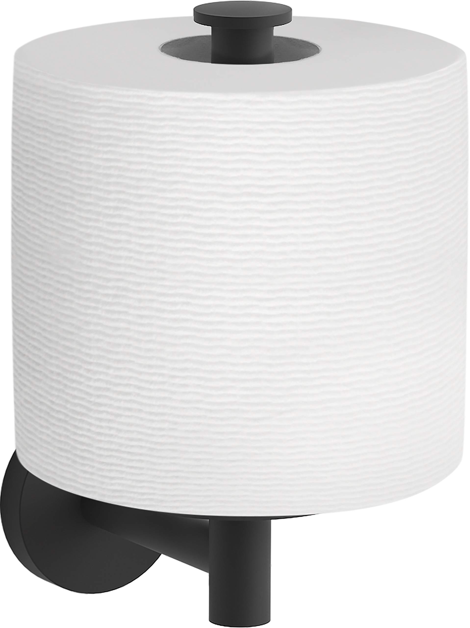 Kohler 27293-BL Elate Vertical Toilet Paper Holder - Modern Bathroom Tissue Roll Stand for Home & Commercial Use