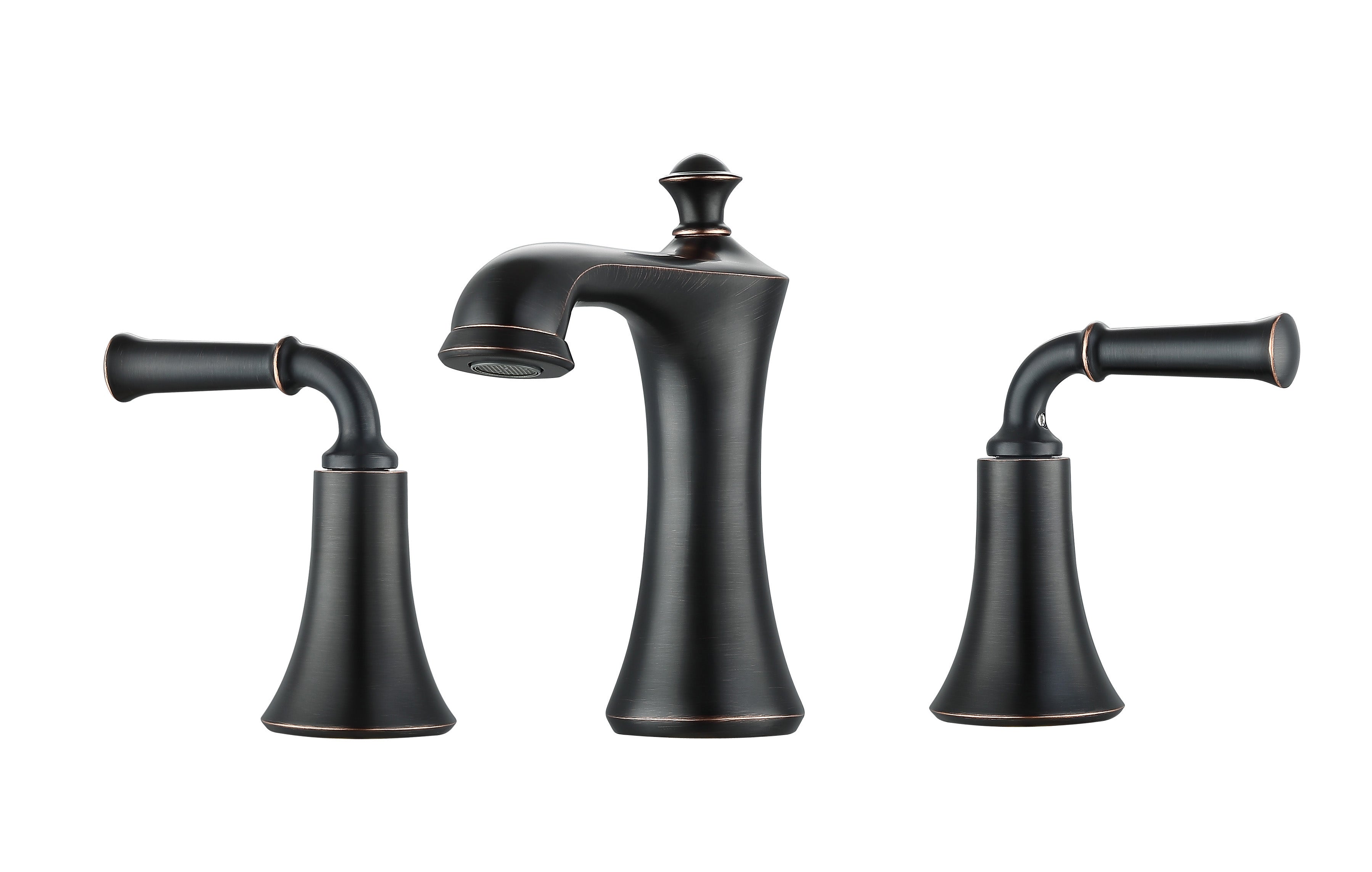 Ancona Peonia Oil Rubbed Bronze Widespread Bathroom Faucet - Modern 8 Inch Centerset Bathroom Sink Faucet for Vanity, Powder Room & Guest Bathroom