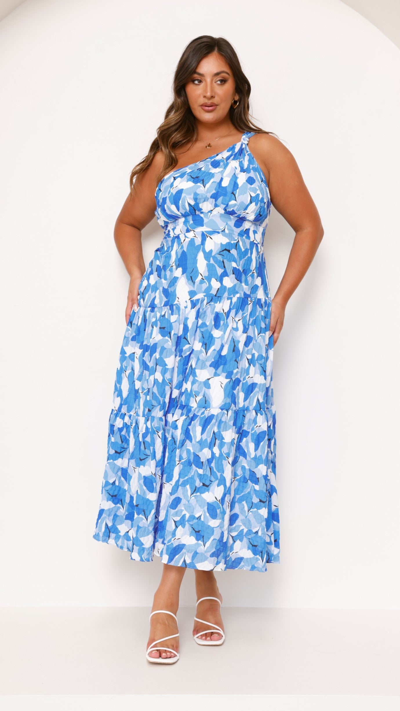 Jayma Maxi Dress - Blue Floral Print Long Summer Dress for Women | Beach, Vacation & Casual Outfit