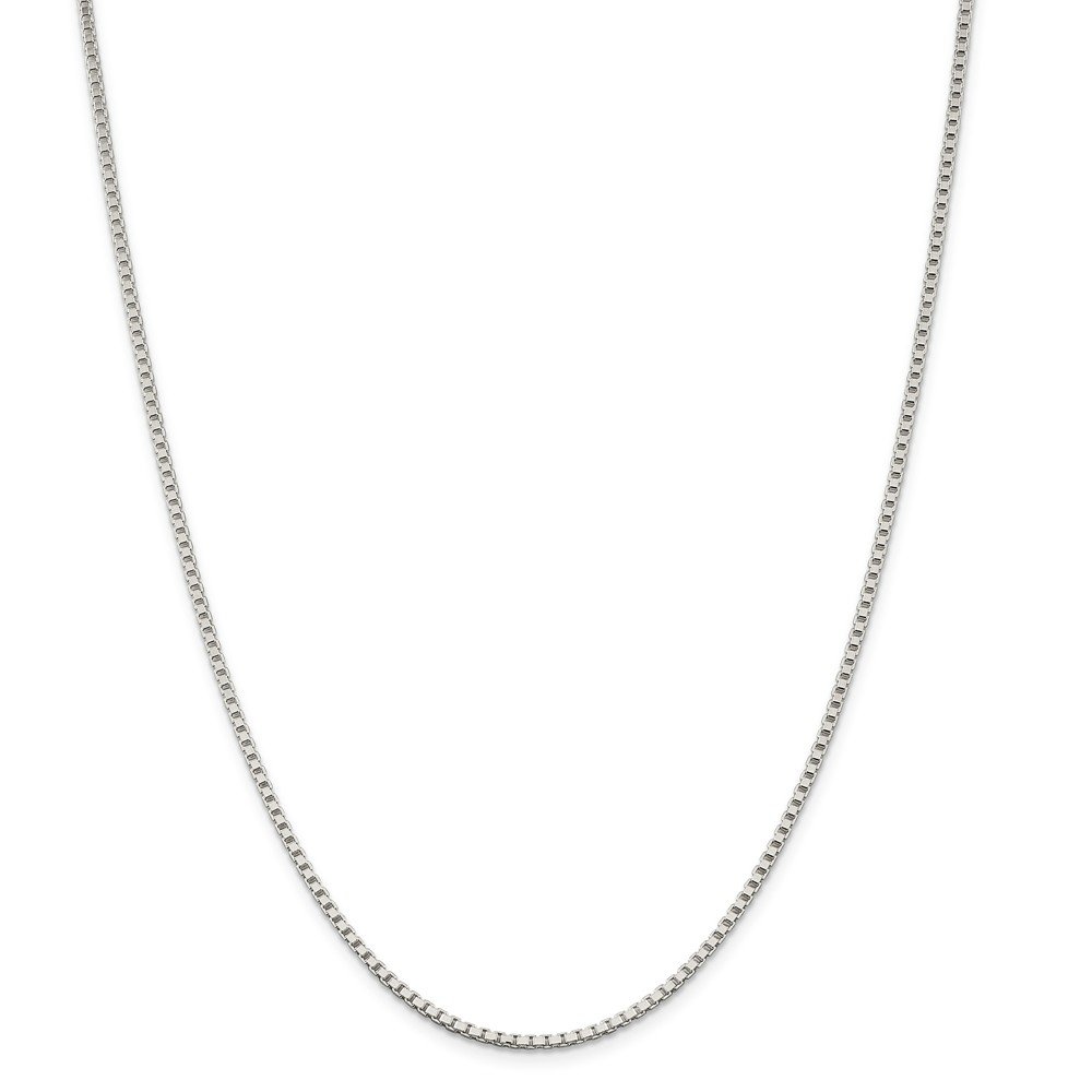 Solid 925 Sterling Silver 2mm Box Chain Necklace with Secure Lobster Clasp - Dainty Jewelry for Women, Gift for Her, Everyday Wear & Special Occasions