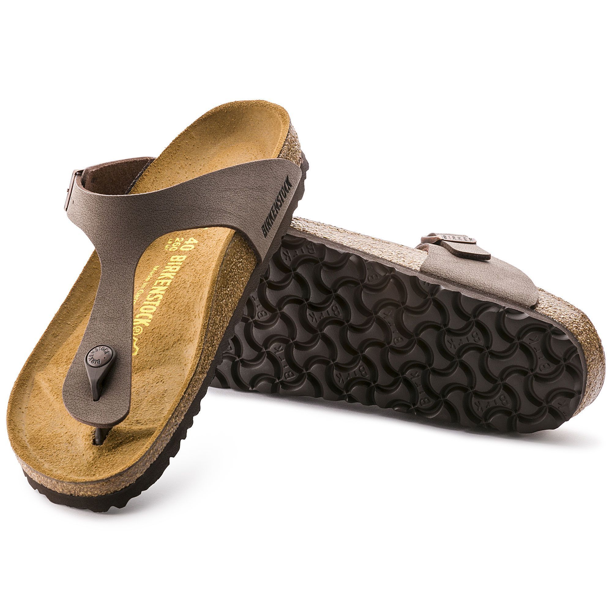 BIRKENSTOCK GIZEH Women's Sandals - Mocha Birkibuc Leather Comfort Footbed Slides for Casual Wear, Walking & Summer Outfits
