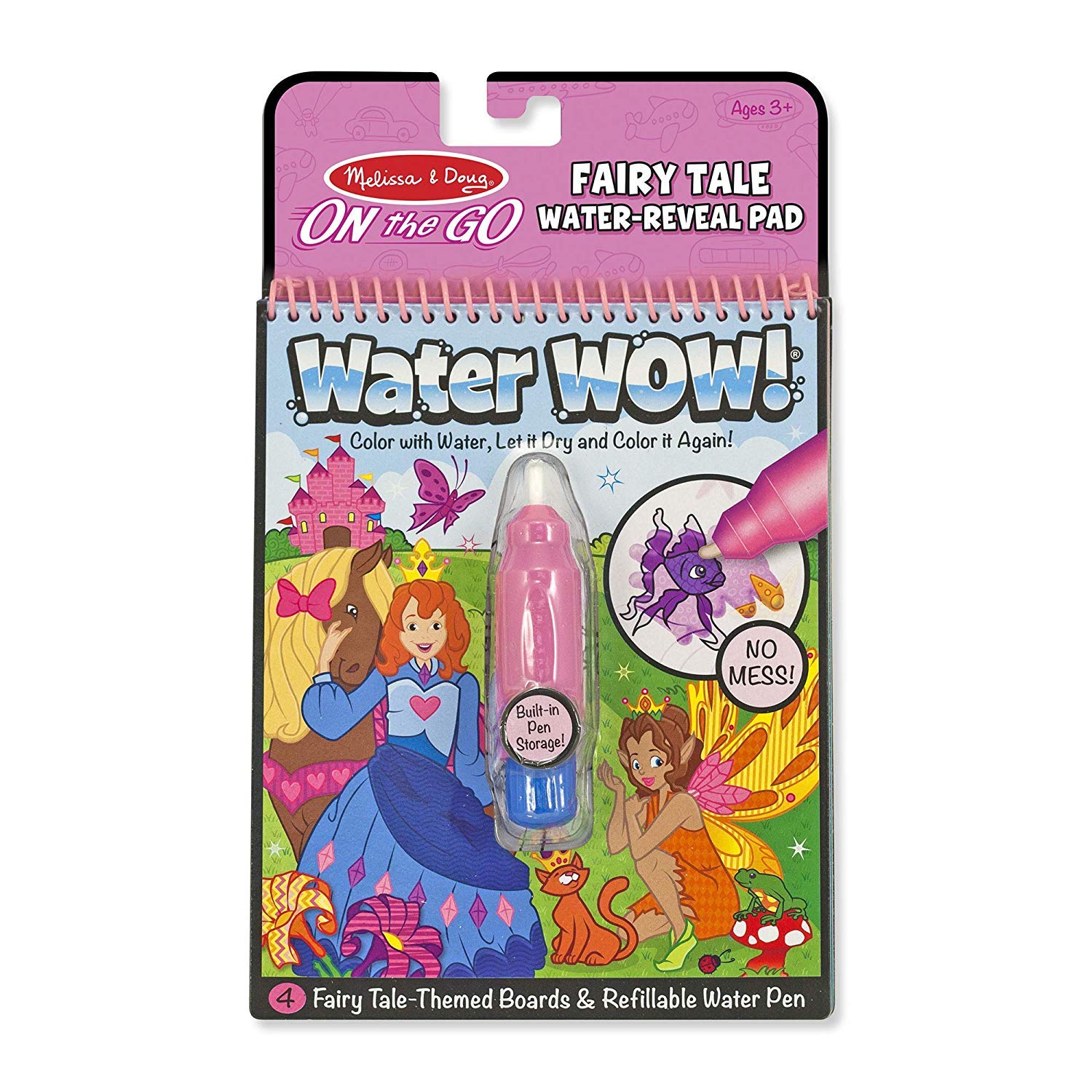 Melissa & Doug On the Go Water Wow! Reusable Fairy Tale Activity Pad for Kids - Mess-Free Travel & Quiet Play