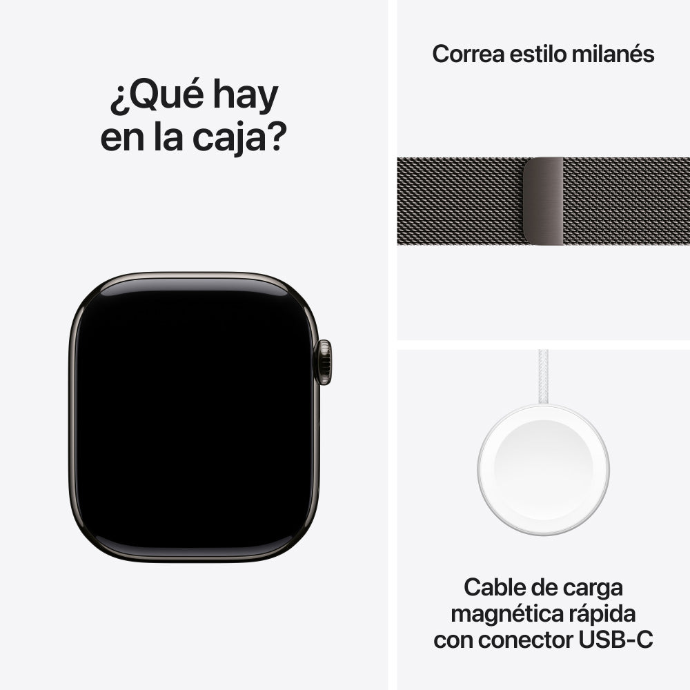 Apple Watch Series 10 GPS + Cellular 46mm Titanium Case with Slate Milanese Loop Band S/M - Smartwatch for Fitness Tracking, Calls & Notifications - Perfect for Workouts, Business & Everyday Wear