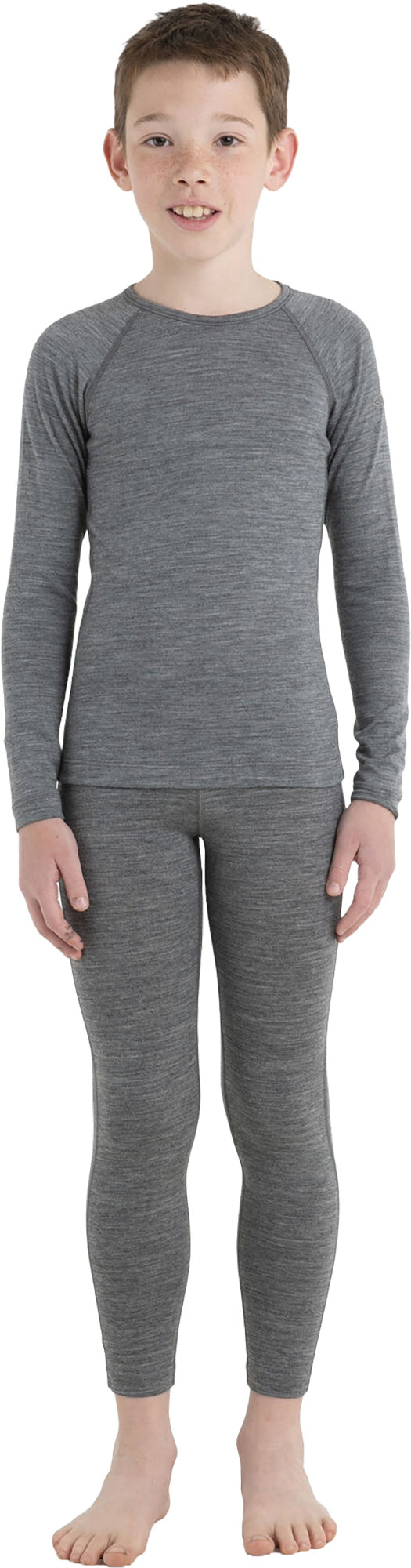 200 Oasis Merino Wool Long Sleeve Thermal Crew Neck Top for Kids - Warm Winter Base Layer for Outdoor Activities & Cold Weather