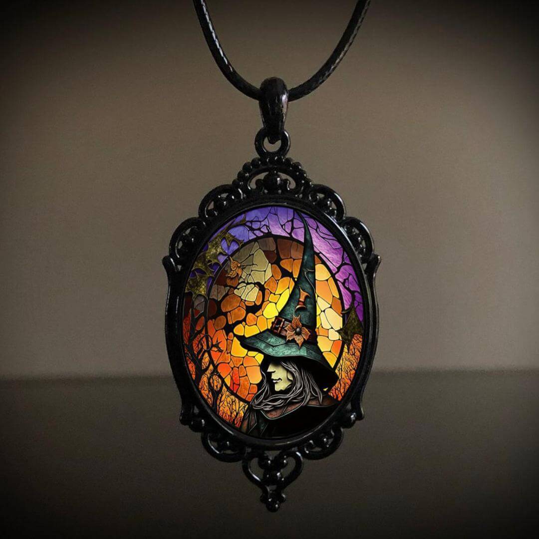 Gothic Cross Crow Raven Embossed Halloween Pendant Necklace for Women & Men | KY001 | Perfect for Halloween Costumes, Gothic Fashion & Dark Aesthetic Jewelry