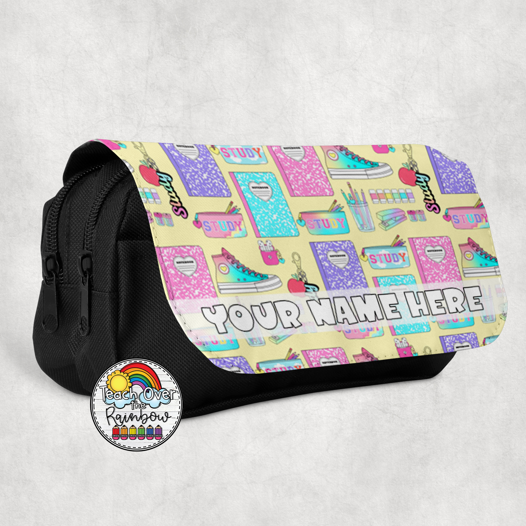 Large Yellow Pencil Case for School Supplies - Perfect for Students, Backpack Organization & Classroom Essentials