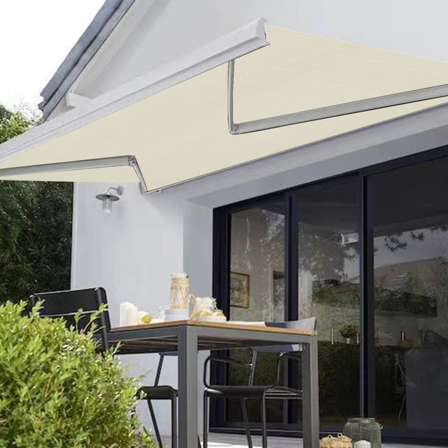 COARBOR 6Ft x 82Ft Beige Outdoor Shade Cloth - Sun Shade Fabric Roll for Pergola, Carport, Patio & Greenhouse - UV Protection Cover for DIY Backyard, Garden, Deck, Balcony & Yard Projects