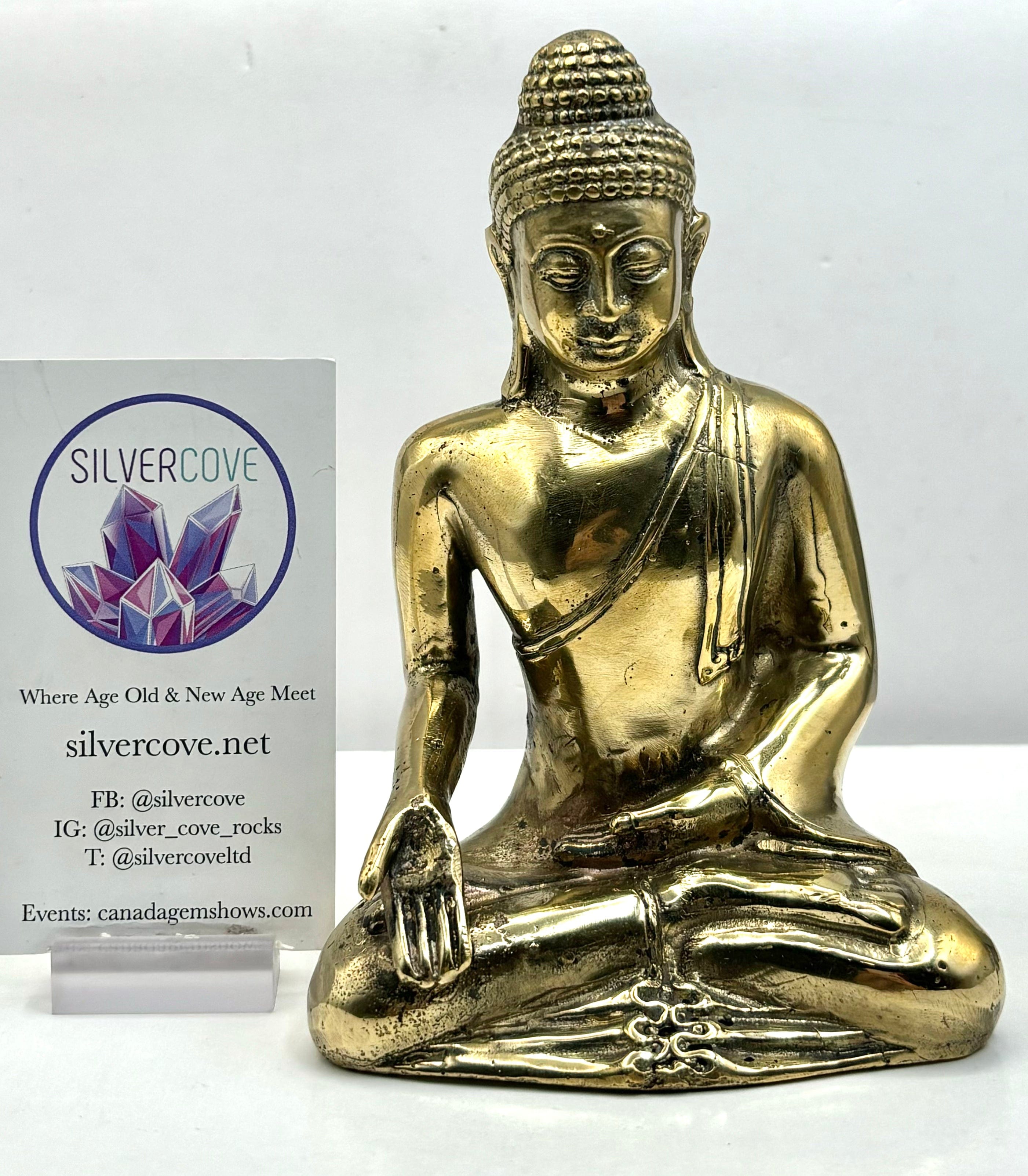Handcrafted Bronze Buddha Statue for Meditation & Yoga - Spiritual Home Decor & Gift for Mindfulness Practitioners