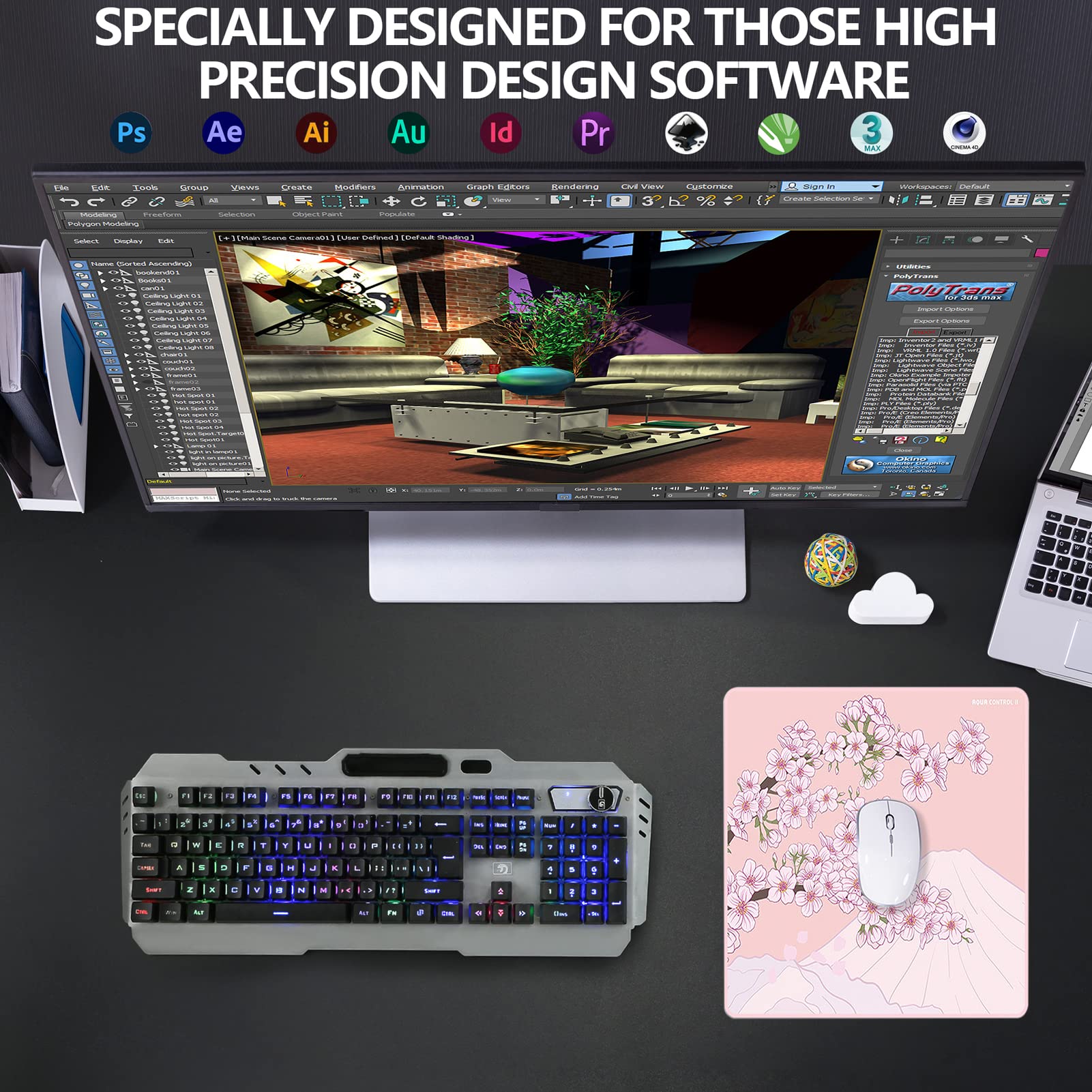 X-Raypad Aqua Control 2 Gaming Mouse Pad - Ultra-Precision Surface for FPS Gaming with Perfect Speed & Control | Consistent X/Y Axis Glide | Ideal for Low DPI Esports Players | Perfect for Competitive Gaming & Office Work