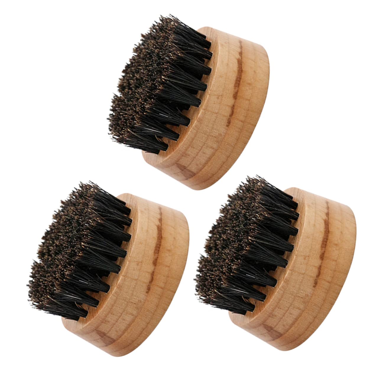 Premium 3-Piece Beard Brush Set for Men - Wooden Beard Comb & Shaving Brushes for Grooming, Cleaning & Styling - Perfect for Daily Beard Care & Maintenance at Home or Travel