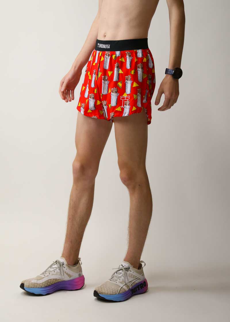 Men's Burritos 4 Half Split Running Shorts - Lightweight Athletic Shorts for Gym, Jogging & Workout | Quick-Dry Breathable Fabric