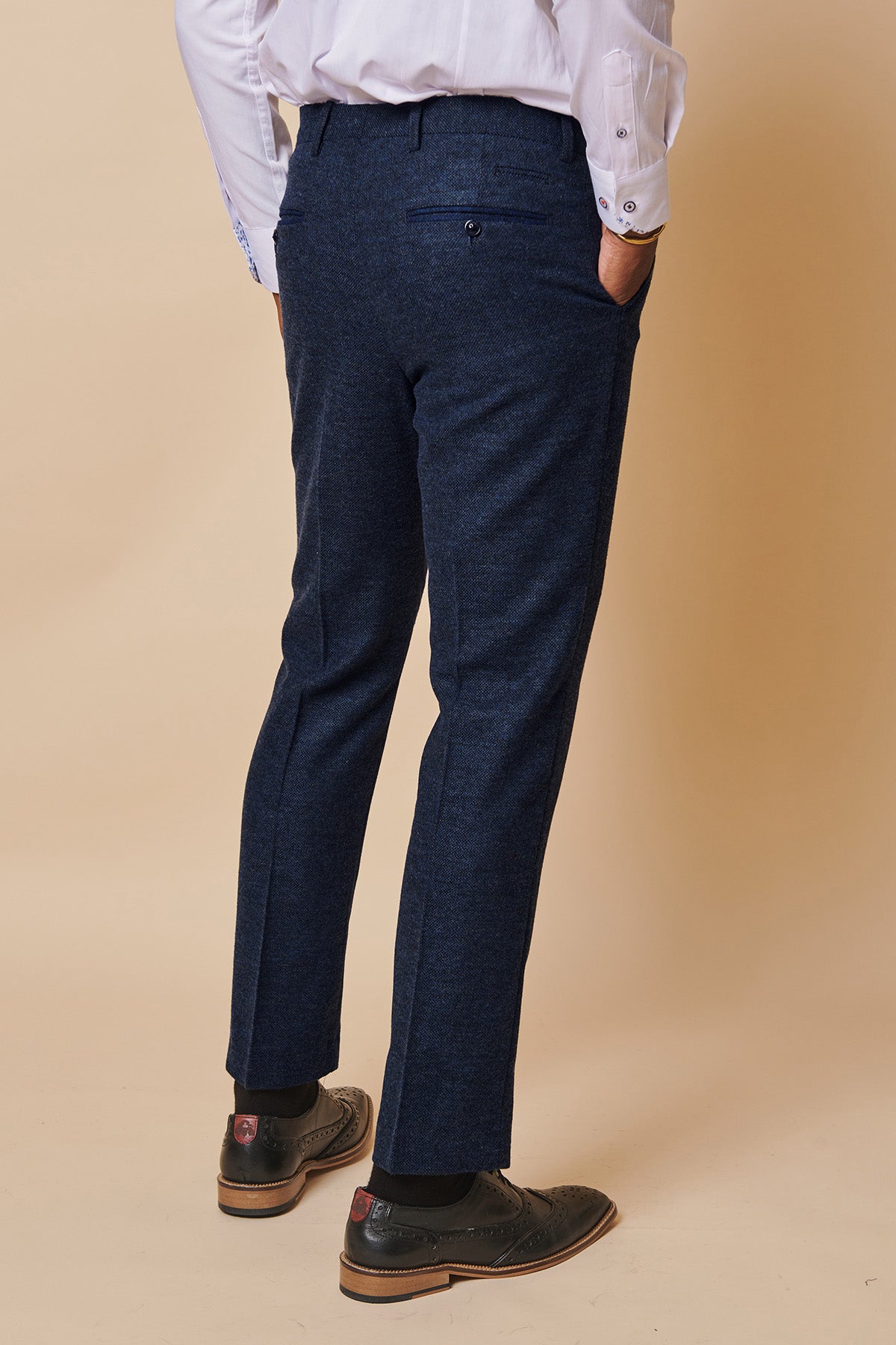 Leicester City F.C. Official MARLOW Navy Tweed Suit - Wilfred Ndidi Style | Premium Football Club Formal Wear for Matchdays, Weddings & Business Events
