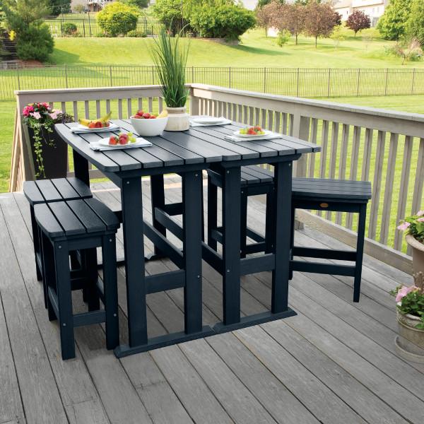Lehigh 6-Piece Counter Height Balcony Patio Set - Outdoor Dining & Relaxing Furniture for Small Spaces