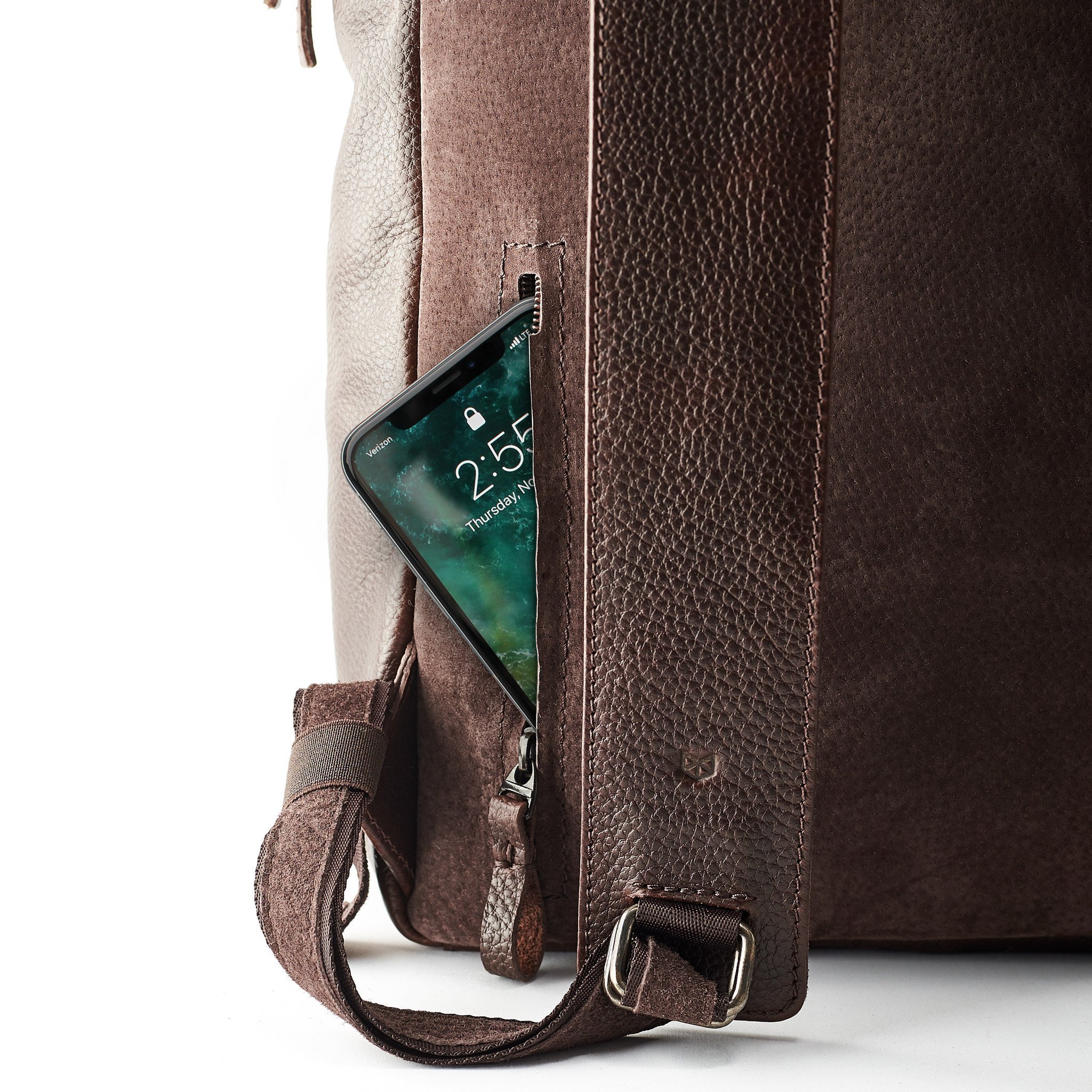 Stylish Dark Brown Laptop Backpack for Men - Handmade Minimalist Travel Rucksack, Durable Work & Urban Commuter Bag with Laptop Compartment - Perfect for Business Travel, College Campus & Daily City Use