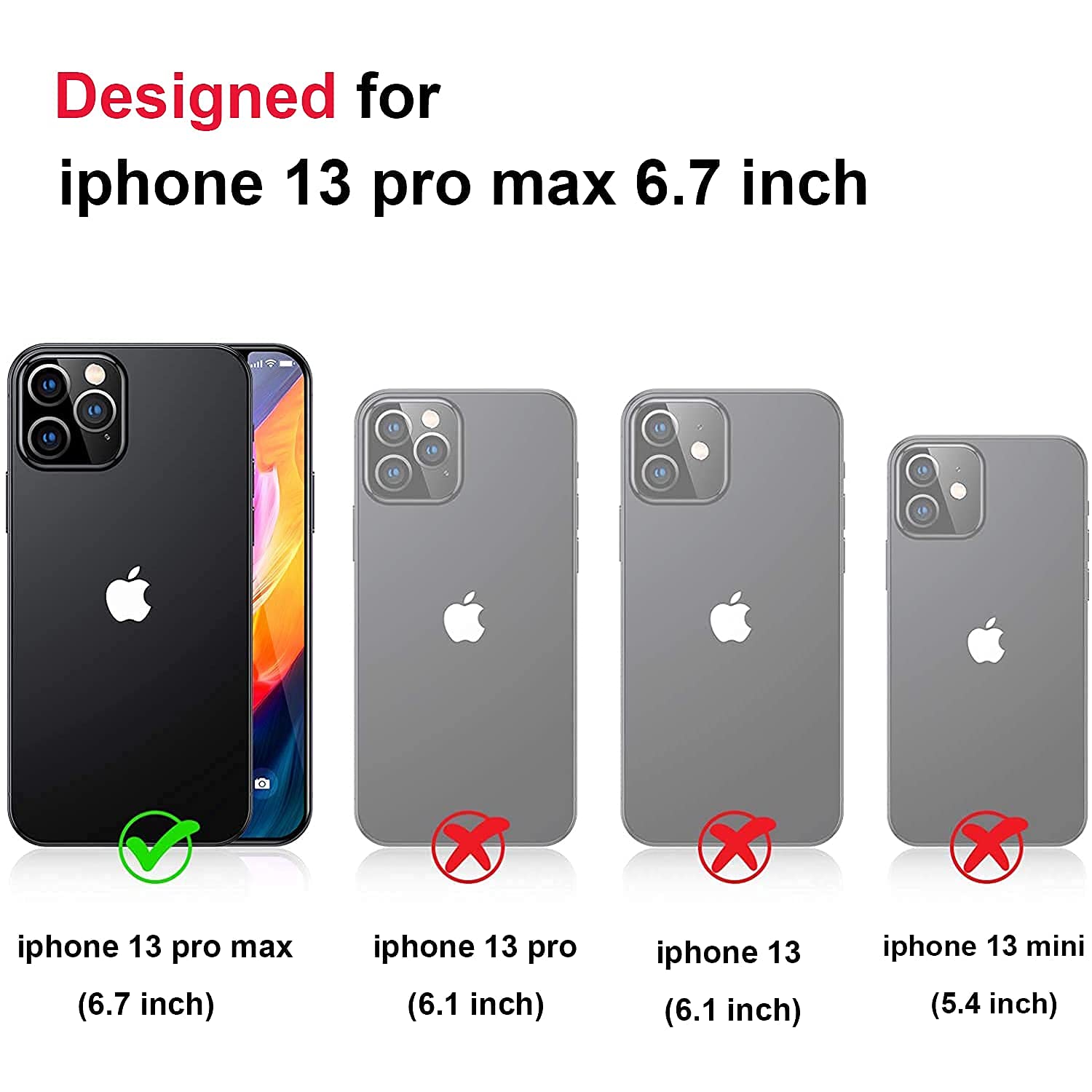 ELEPIK Shockproof Translucent Matte Case for iPhone 13 Pro Max (6.7 Inch) - Durable Drop Protection Phone Cover in Black | Perfect for Outdoor Activities, Work & Daily Use