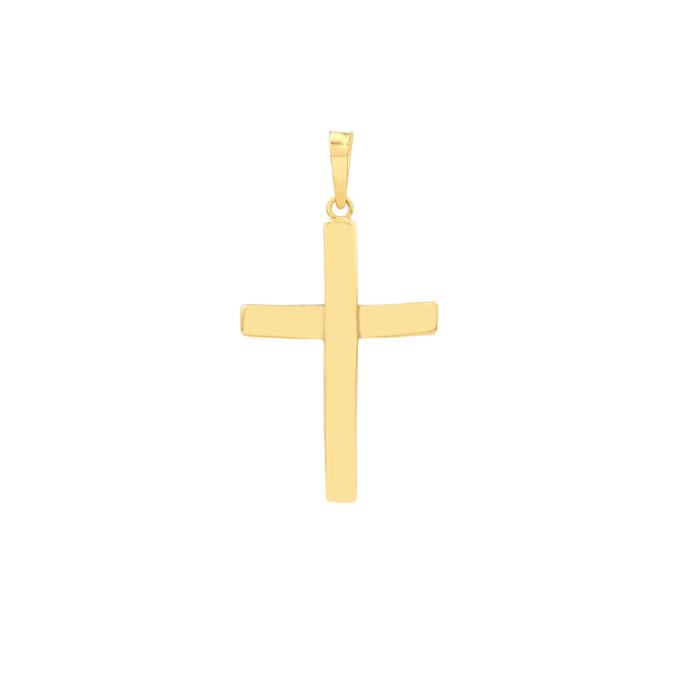 14K Two Tone Reversible Cross Pendant Necklace - Gold & Silver Religious Jewelry for Women & Men - Perfect for Gifts, Baptism, Confirmation & Everyday Wear