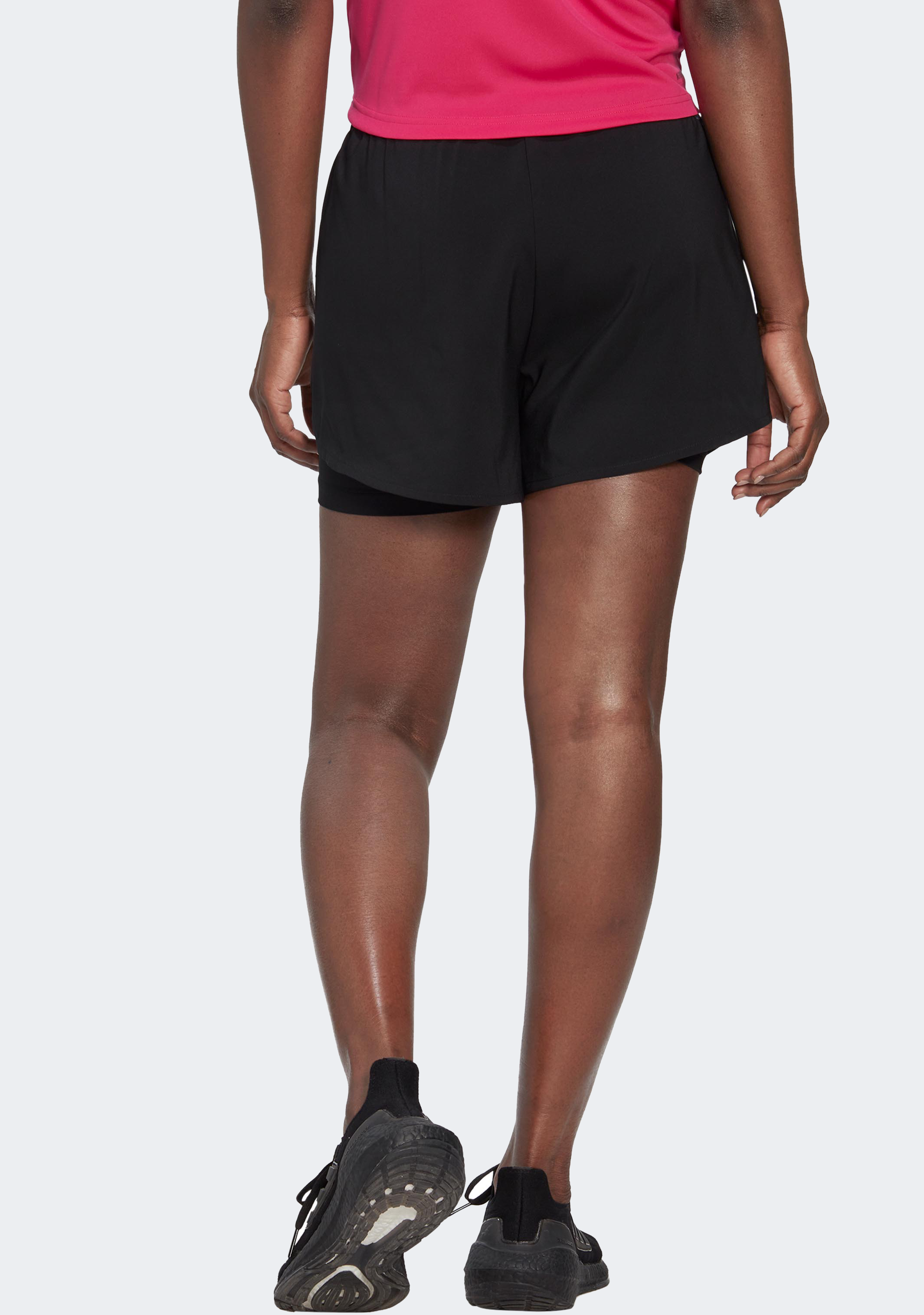 Adidas Women's Aeroready 2-in-1 Running Shorts with Liner - Moisture-Wicking Workout Shorts for Gym, Yoga & Outdoor Activities