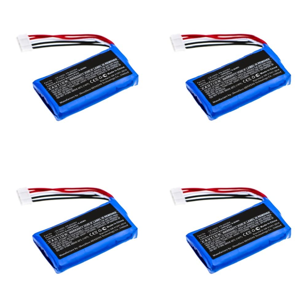 Synergy Digital Replacement Batteries for Harman/Kardon CP-HK05 Speaker - 3.7V 1800mAh Li-Polymer Battery Pack (4-Pack) - Perfect for Home Audio, Portable Speakers & Wireless Sound Systems