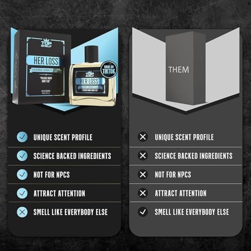 Her Loss Cologne for Men - Long-Lasting Pheromone Perfume (1.7oz, 2-Pack) | Romantic Date Night & Special Occasion Fragrance